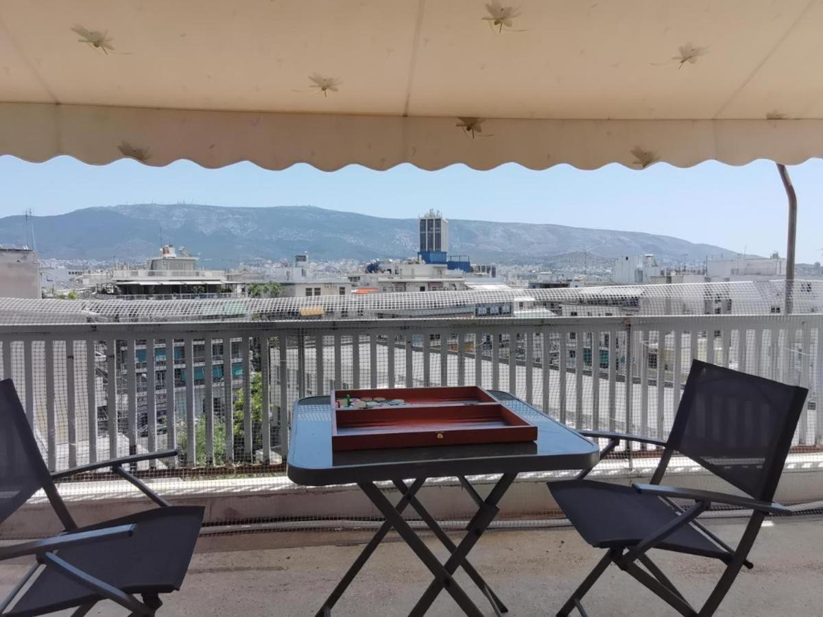 Penthouse Spacious W Super Wifi & Terrace, 2 Min From Metro Apartment Athens Luaran gambar